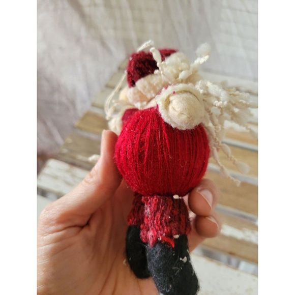 Santa folk art ornament Xmas tree - Picture 5 of 7